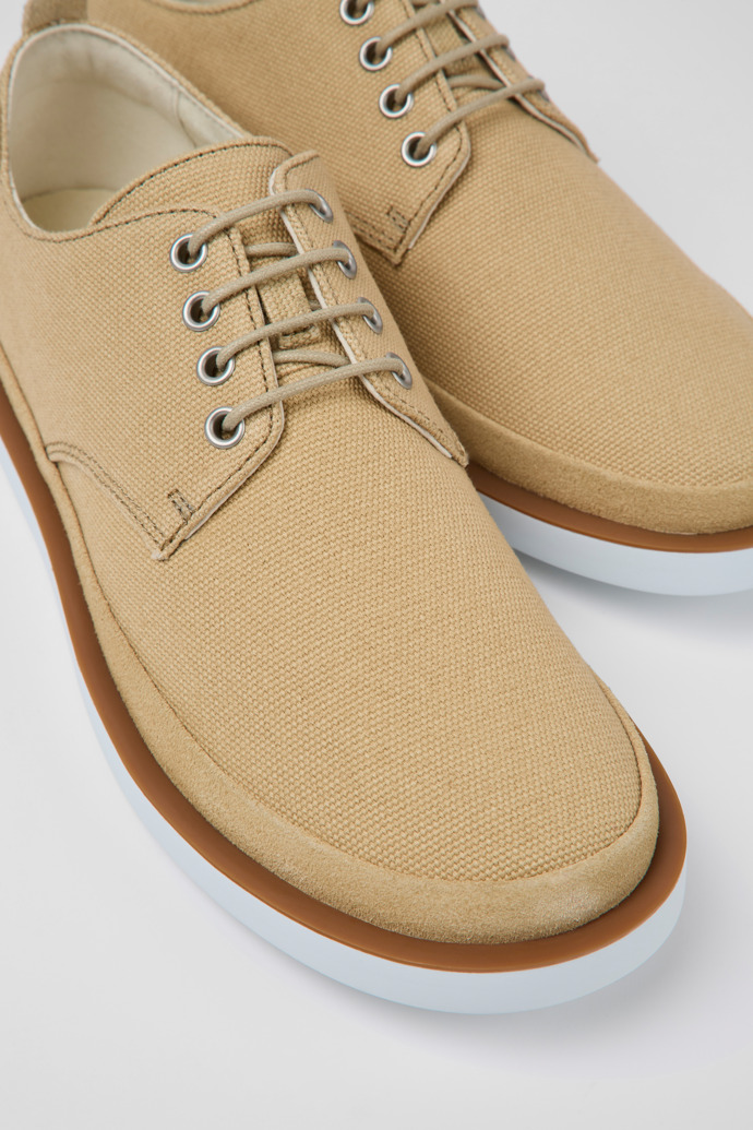 Beige Men's Camper Wagon Lace Up Shoes | K100774-006