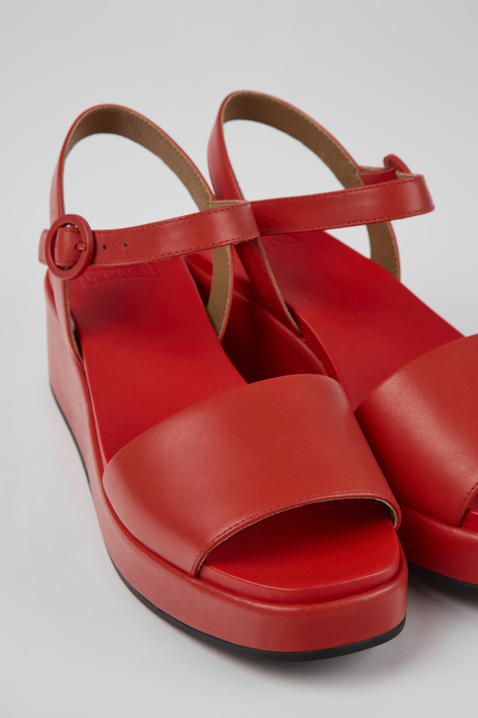 Red Women's Camper Misia Platform Sandals | K200564-030