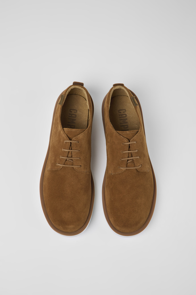 Brown Men's Camper Wagon Lace Up Shoes | K100669-014